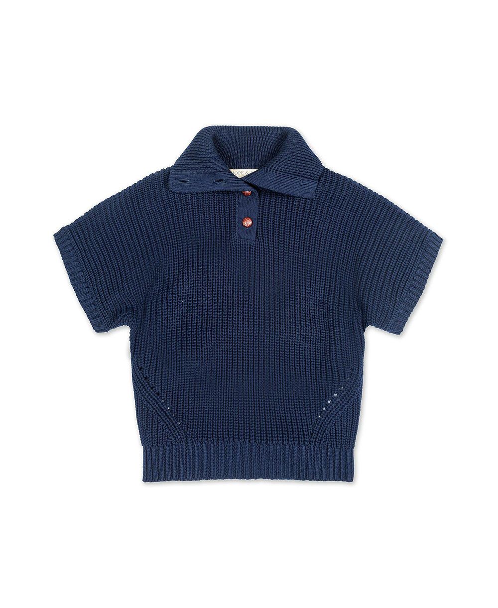 Детский джемпер Hope & Henry Organic Spread Collar Short Sleeve