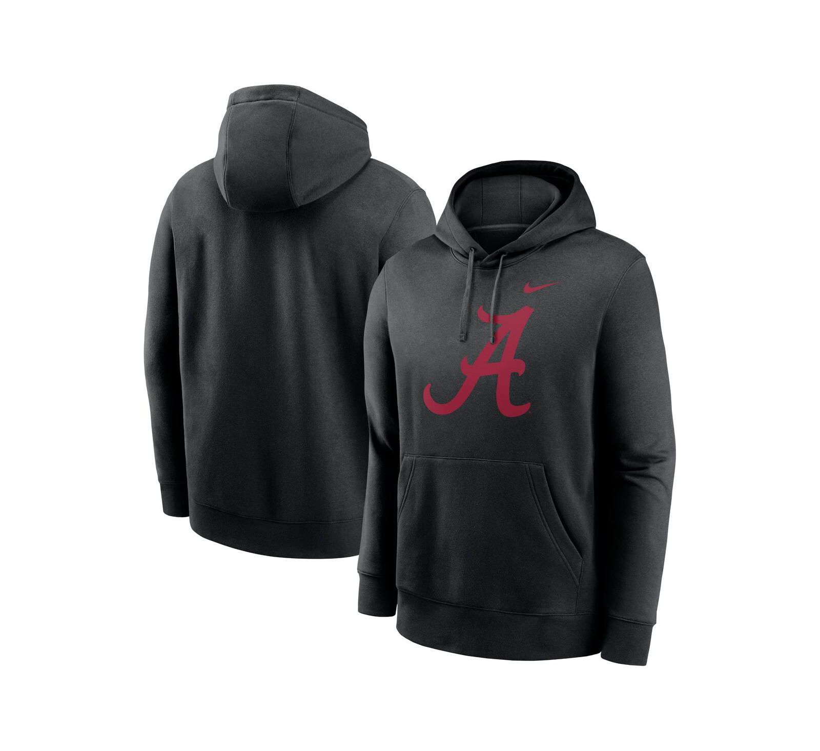 Nike Men's Black Alabama Crimson Tide Primetime Evergreen Club Fleece Pullover Hoodie
