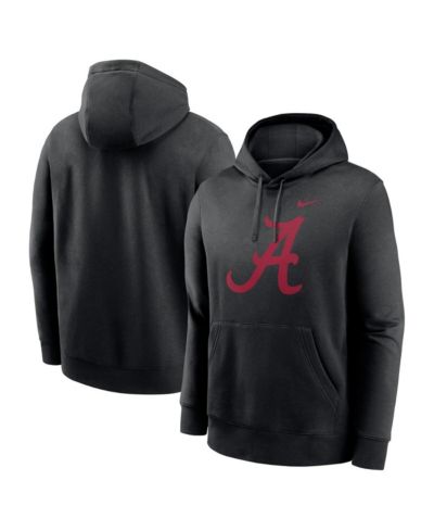Nike Men's Black Alabama Crimson Tide Primetime Evergreen Club Fleece Pullover Hoodie