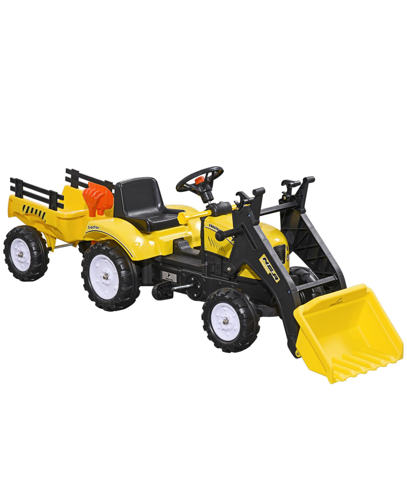Детский бульдозер Aosam Ride-On с рабочим ковшом