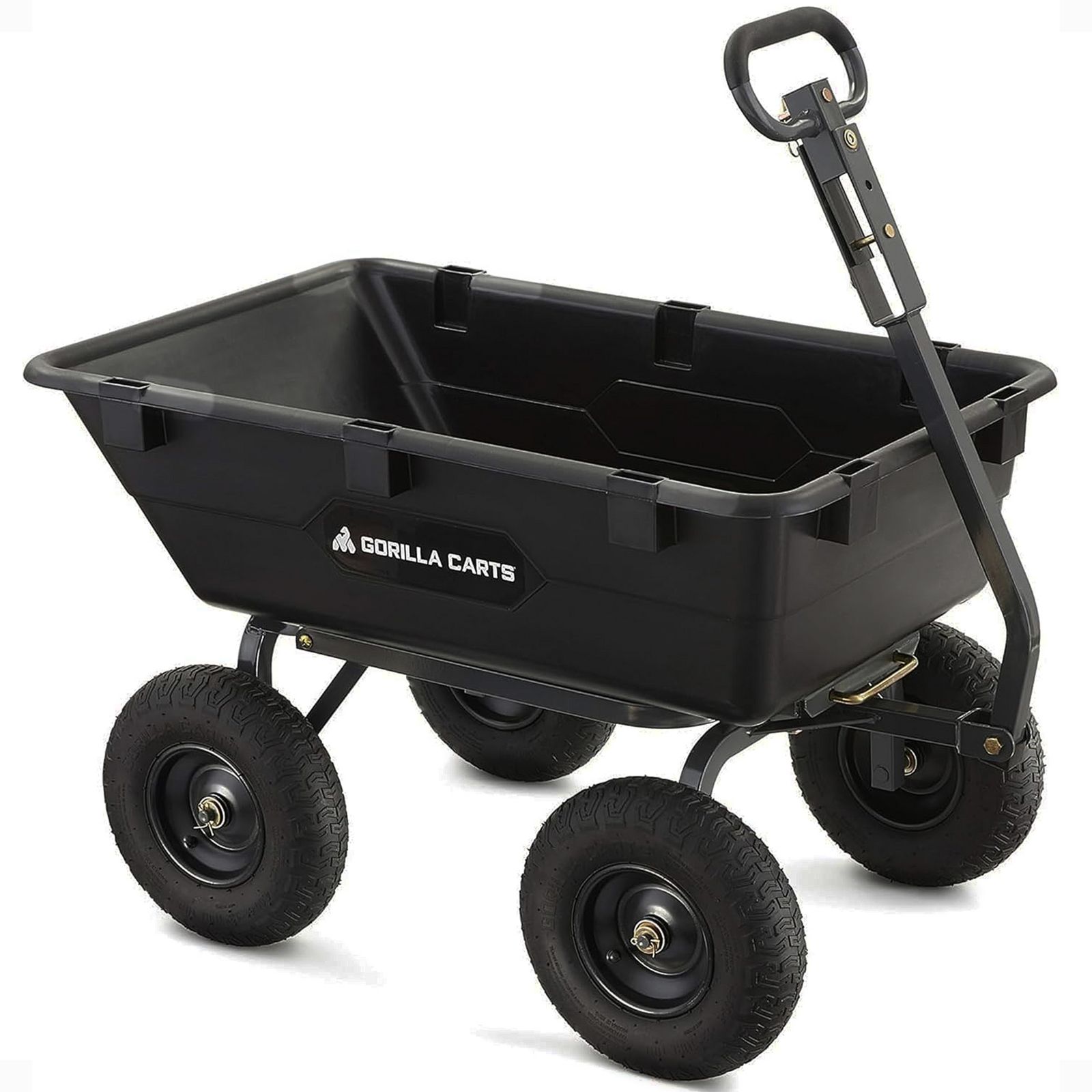 Gorilla Carts Heavy-Duty Poly Garden Dump Cart and Beach Wagon with 1200 lb Capacity