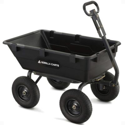 Gorilla Carts Heavy-Duty Poly Garden Dump Cart and Beach Wagon with 1200 lb Capacity