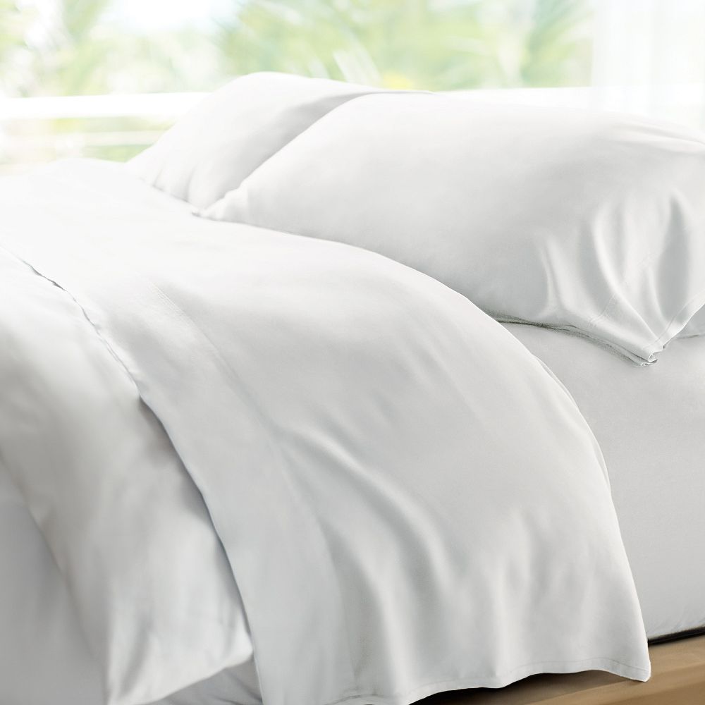 CARILOHA Retreat 100% Bamboo Lyocell Sheets - 5-Piece Split King Sheet Set - 18 in Extra Deep Pockets - OEKO-TEX Standard 100 - Coastal Gray