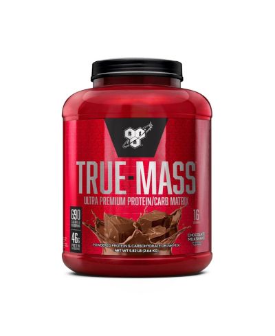 BSN BSN, True-Mass Ultra Premium Protein & Carb Matrix, 46 g Protein Powder, Chocolate Milkshake, 5.82 lb, 16 Servings