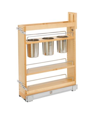 Rev-A-Shelf 5" Pull Out Kitchen Cabinet Organizer w/ Soft-Close, 448UT-BCSC5C