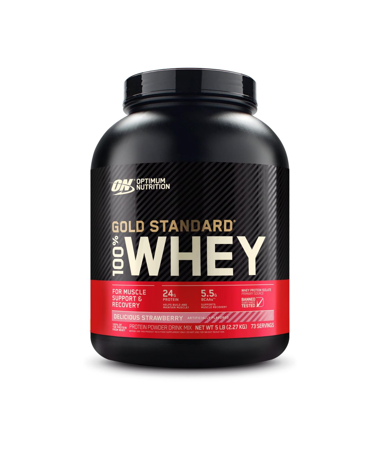 Сыворотка Optimum Nutrition Gold Standard 100% Whey Protein Powder Strawberry, 5 lb