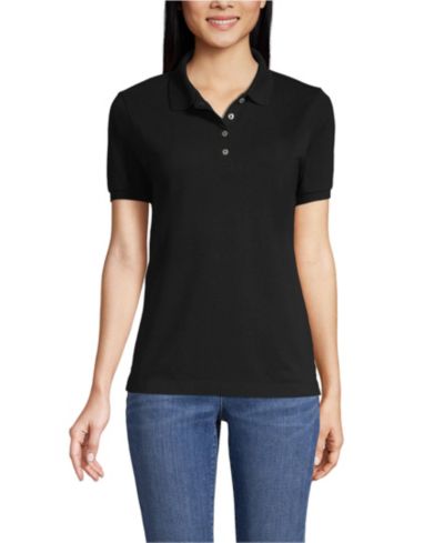 Женское поло Lands' End Banded Short Sleeve Fem Fit Mesh
