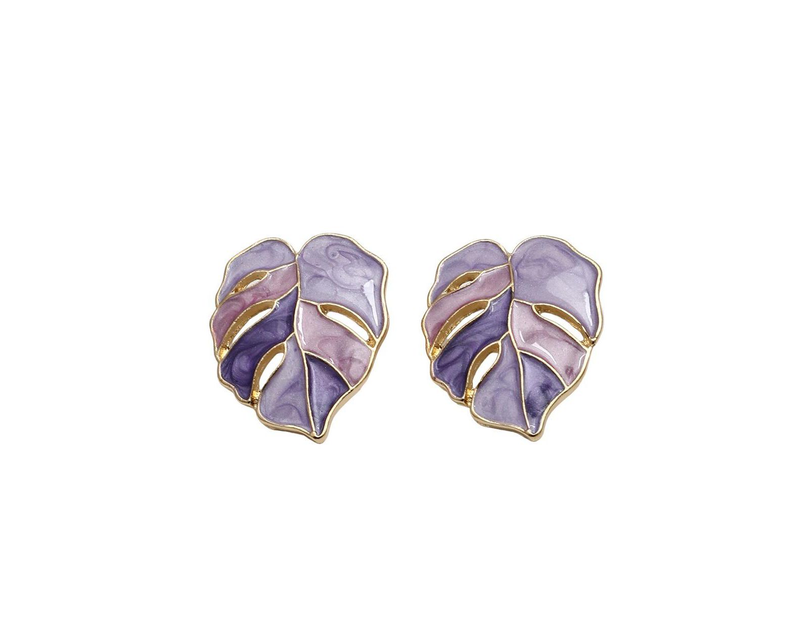 SOHI Women's Leaf Stud Earrings