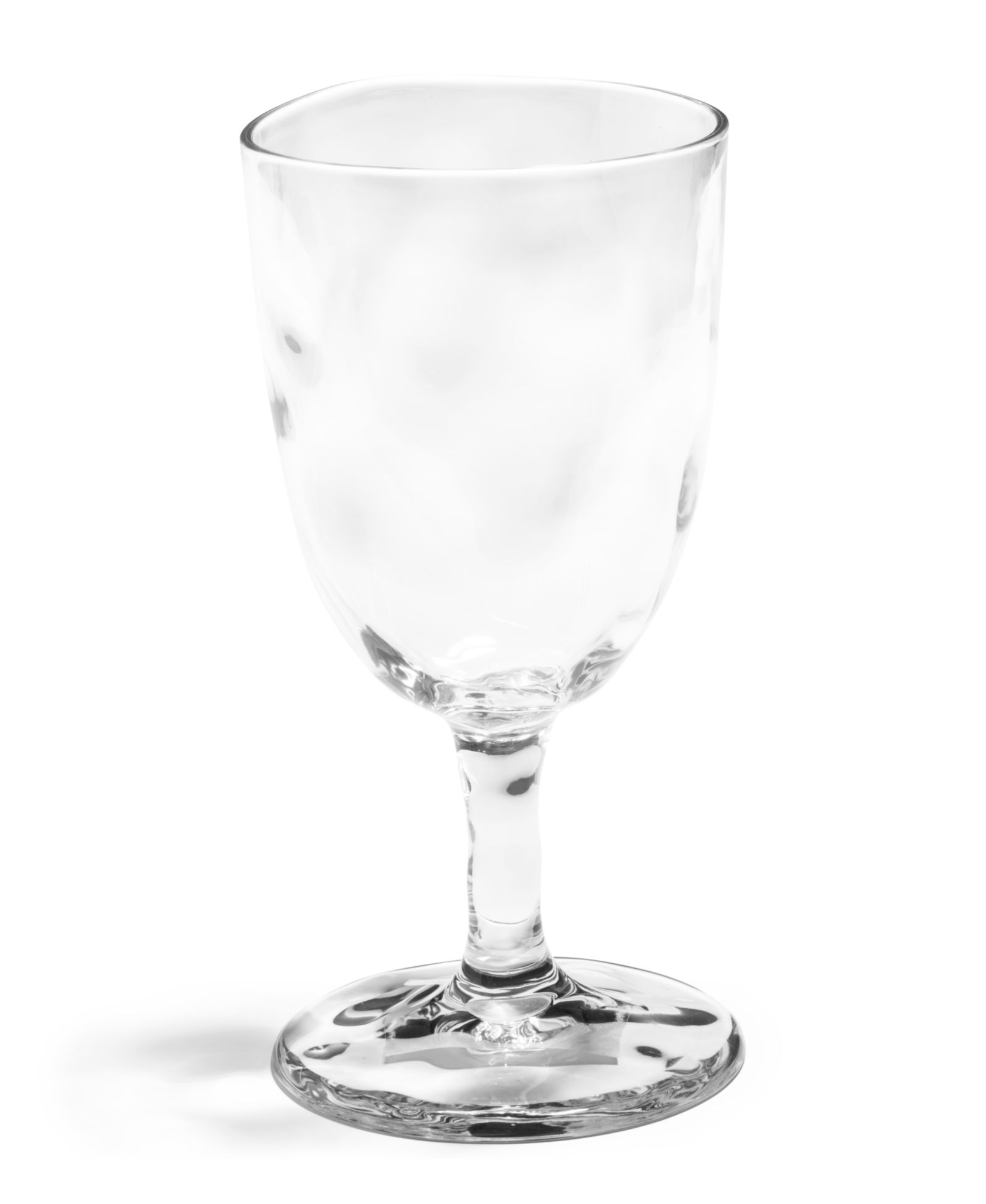 Q Squared Ruffle Clear Tritan Acrylic Wine Glasses, Set of 4