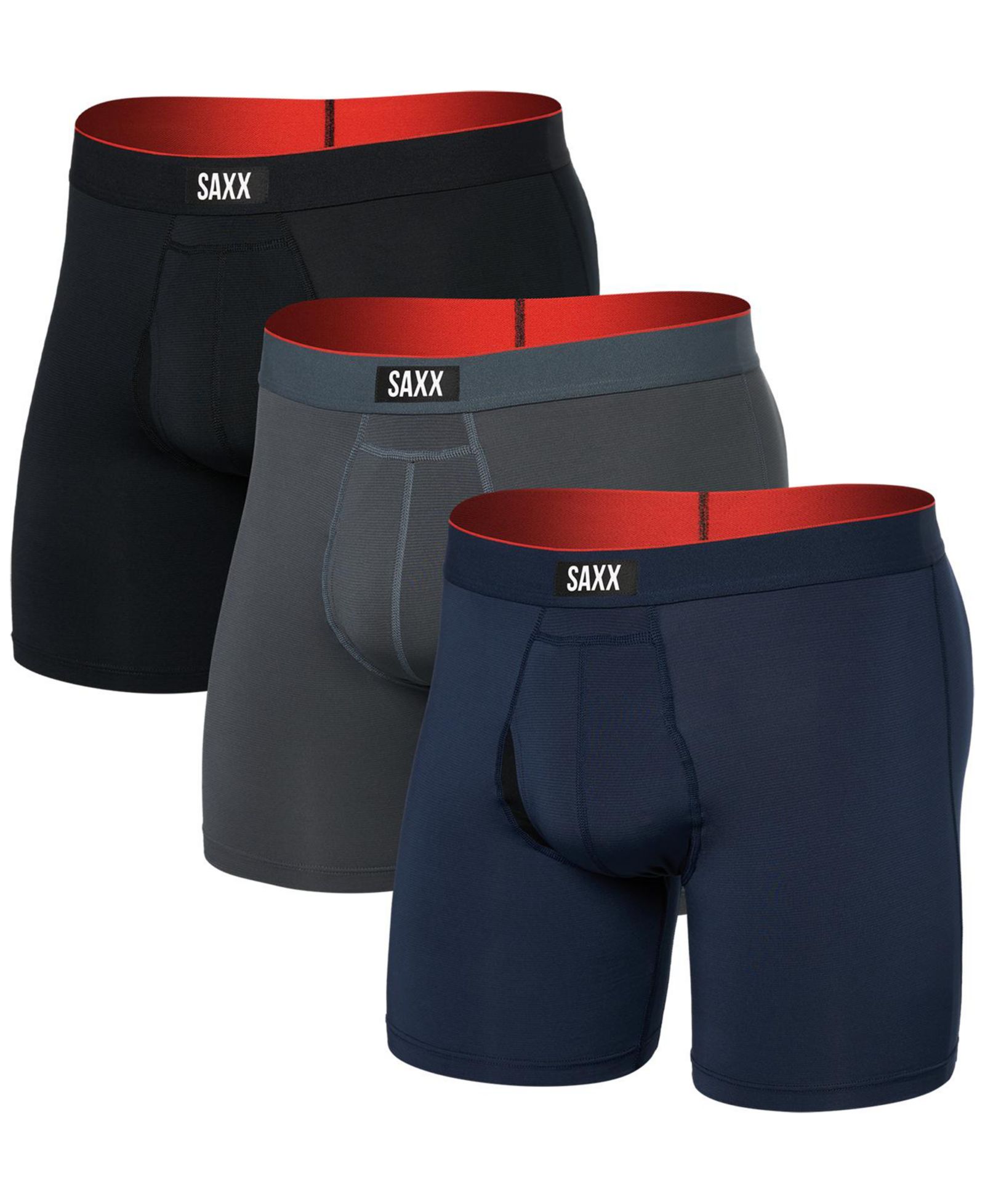 SAXX Men's Multi-Sport 3-Pk. Solid Mesh Boxer Briefs