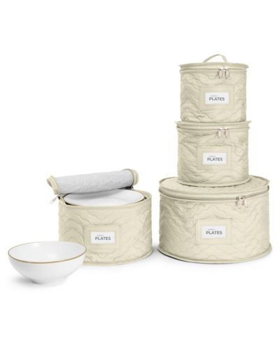 Органайзер для посуды Sorbus 4 Piece Quilted China Beige