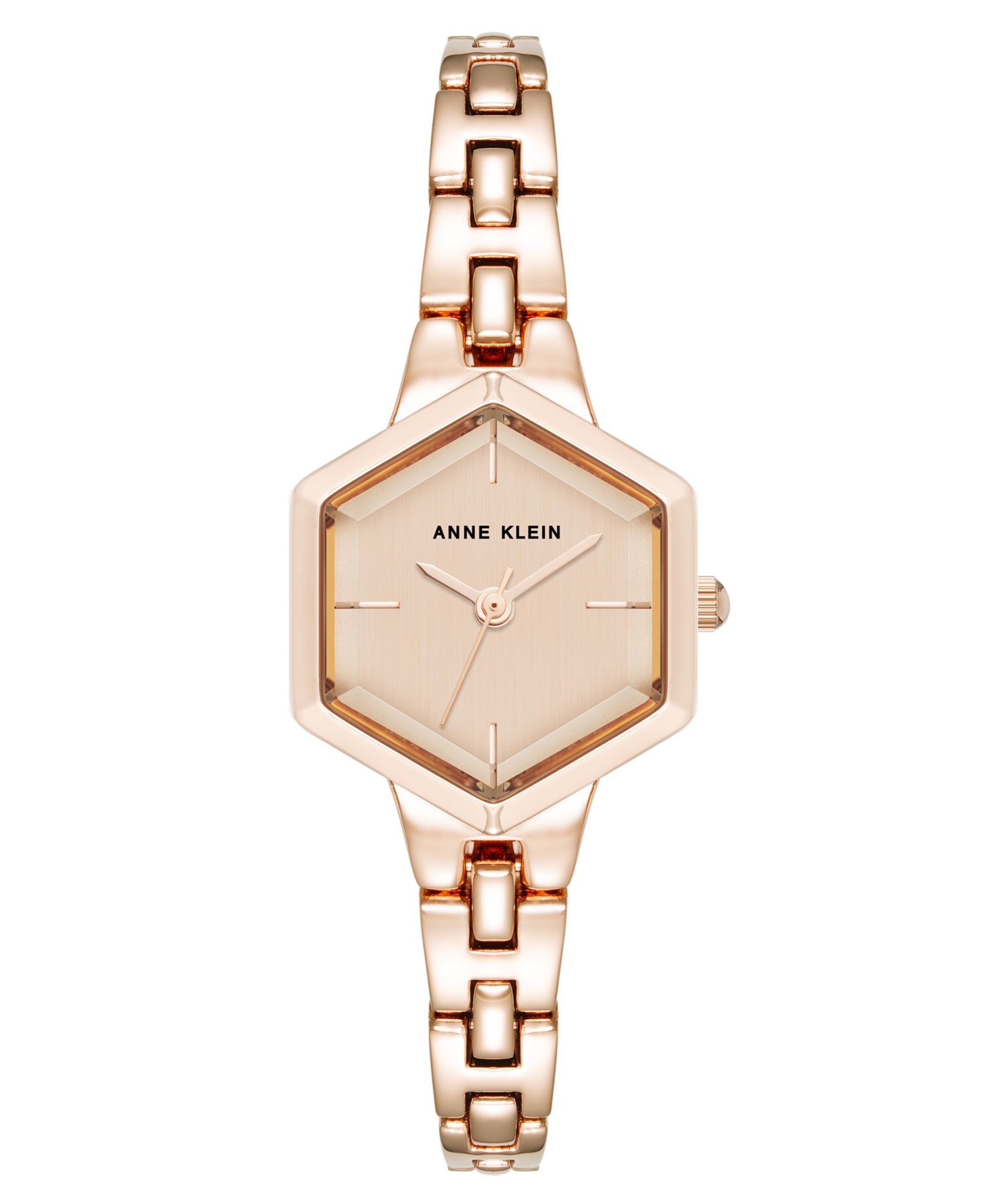 Anne Klein Женские наручные часы Petite Hexagonal Rose Gold-Tone 21mm