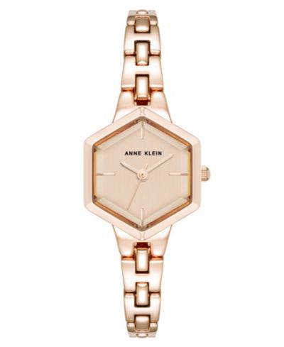 Anne Klein Женские наручные часы Petite Hexagonal Rose Gold-Tone 21mm