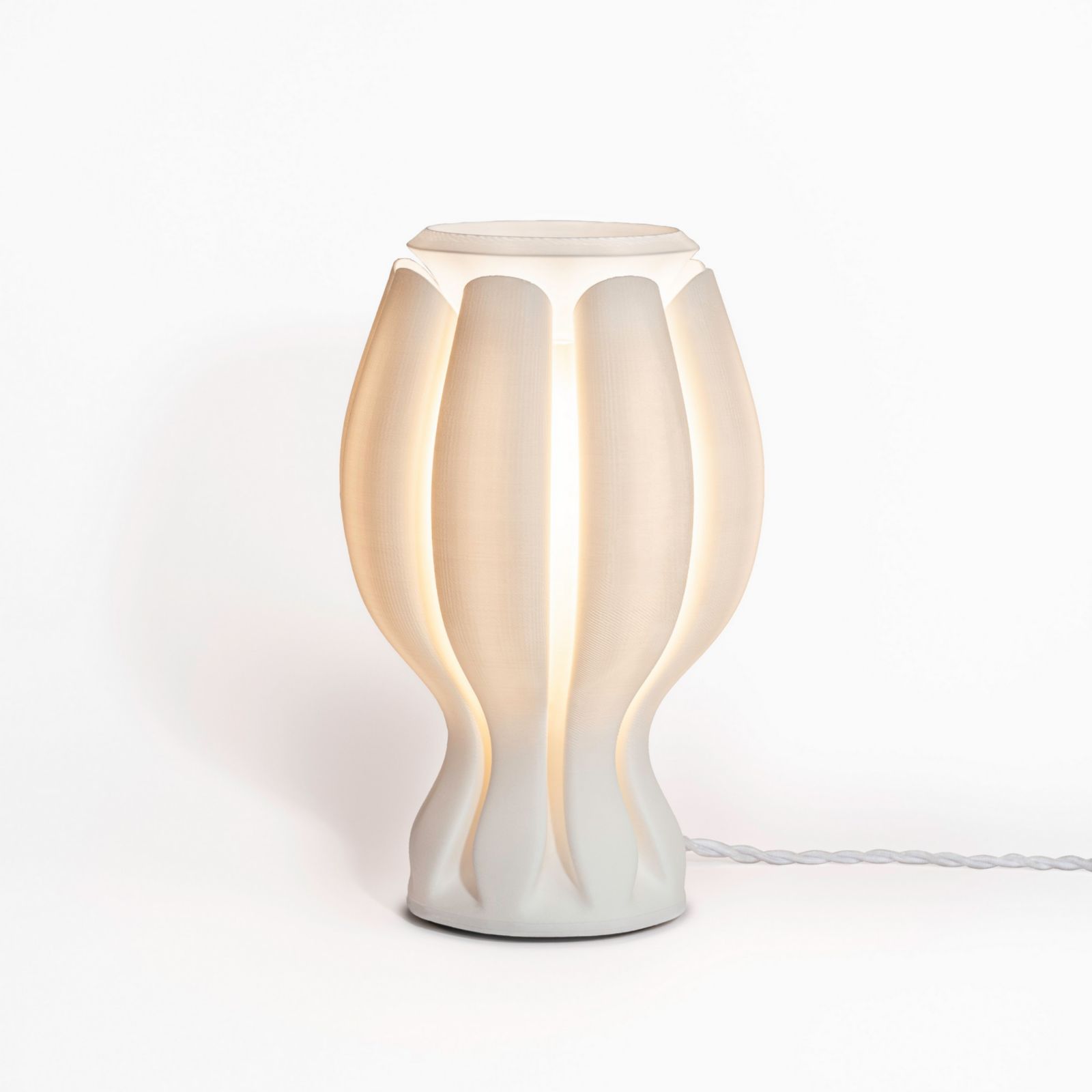 Jonathan Y Flower Tropical Coastal Plant-Based PLA 3D Printed Dimmable LED Table Lamp