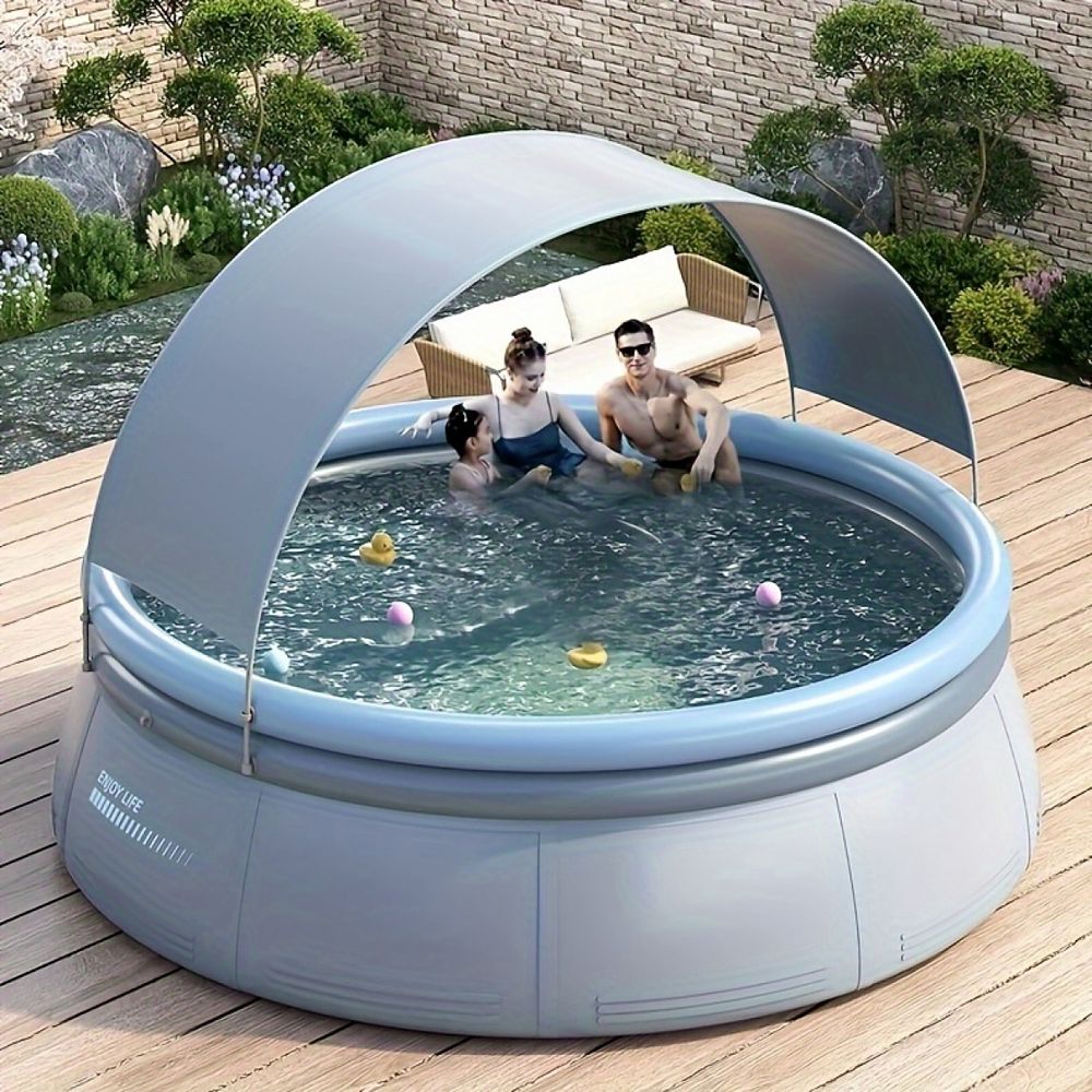 Simplie Fun 118" Inflatable Family Swimming Pool (2000 Gal Capacity
