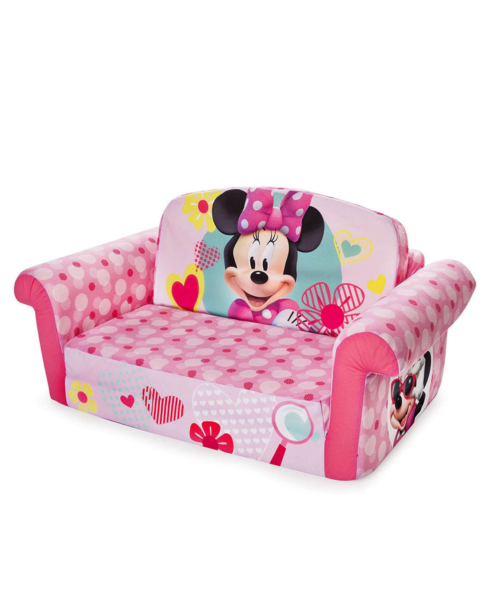 Marshmallow Furniture Детский 2-in-1 Flip Open Foam Compress Sofa Bed, Minnie Mouse