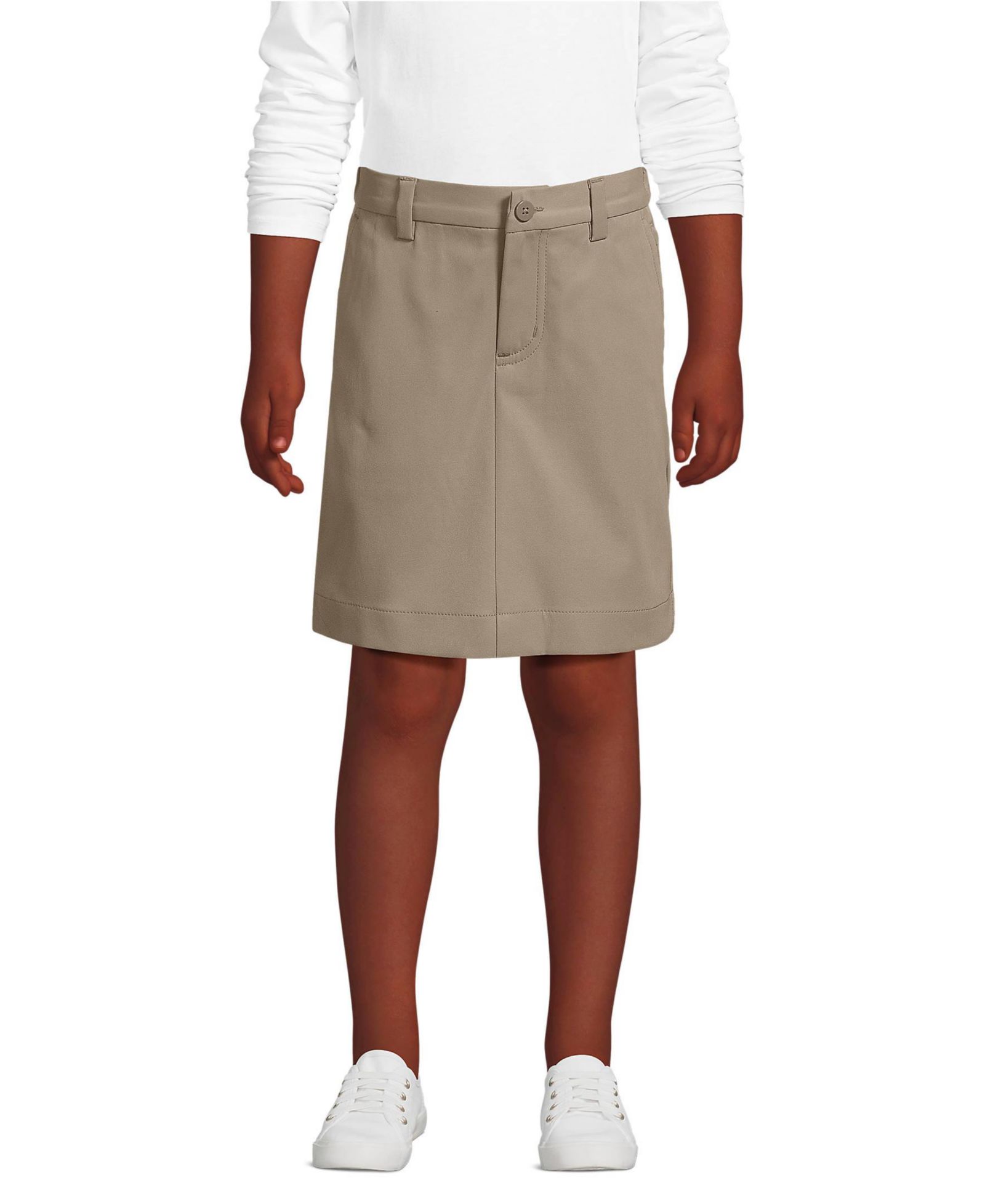 Lands' End Girls Active Performance Chino Skort Top of the Knee