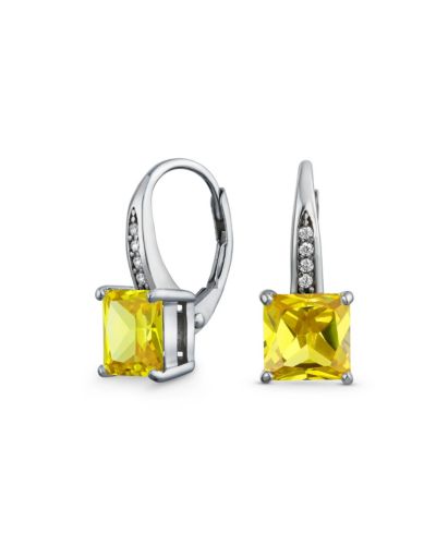 Серьги-гвоздики с фианитами в классическом стиле Bling Jewelry.925 Sterling Silver