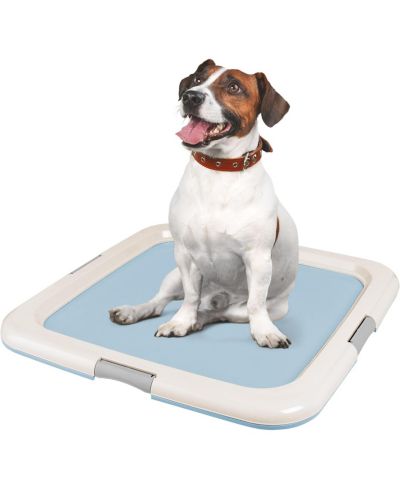 IRIS USA Pee Pad Holder, Fits 23"x23" or Larger, Medium, Puppy Dog Pad Hoder, Secured Latches, Non-Skid Rubber Feet, High Polish Finish