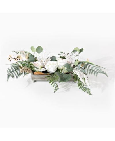 Искусственное цветочное украшение Safavieh Rose & Fern в горшке
