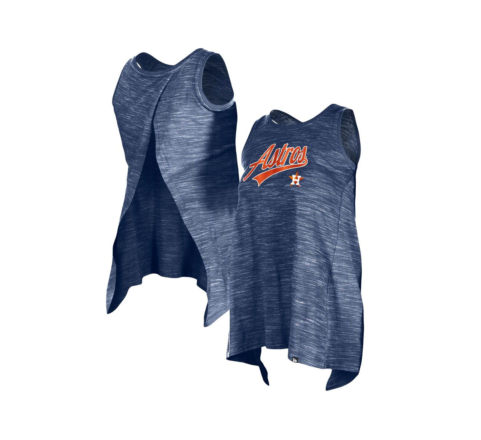 Женский спортивный топ New Era Navy Houston Astros Space-Dye Active Tank Top