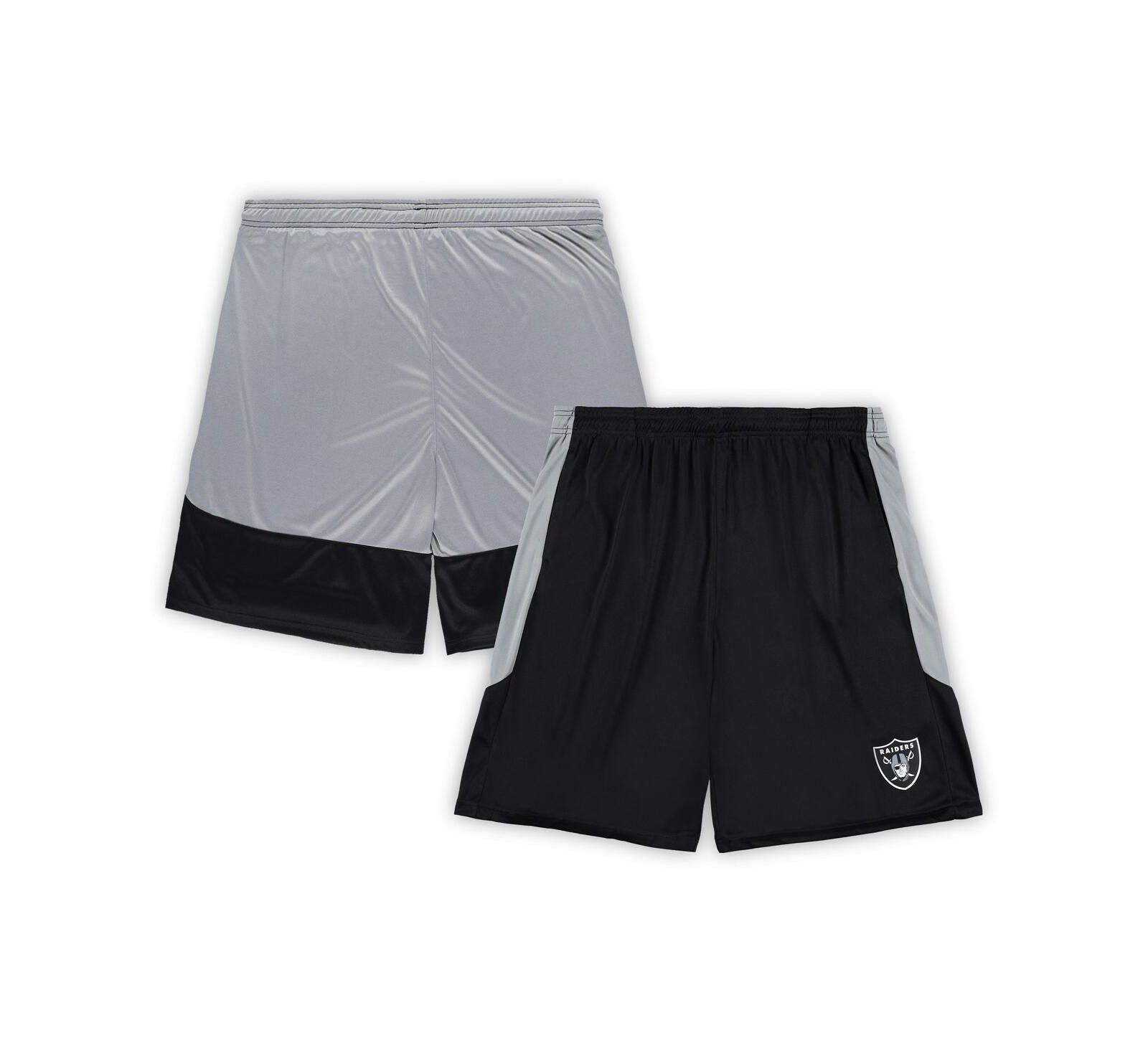 Fanatics Мужские шорты с логотипом Las Vegas Raiders, Big & Tall, черные