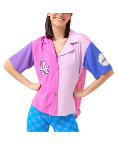 Terez Женская розовая рубашка с кройкой Color Block Los Angeles Dodgers