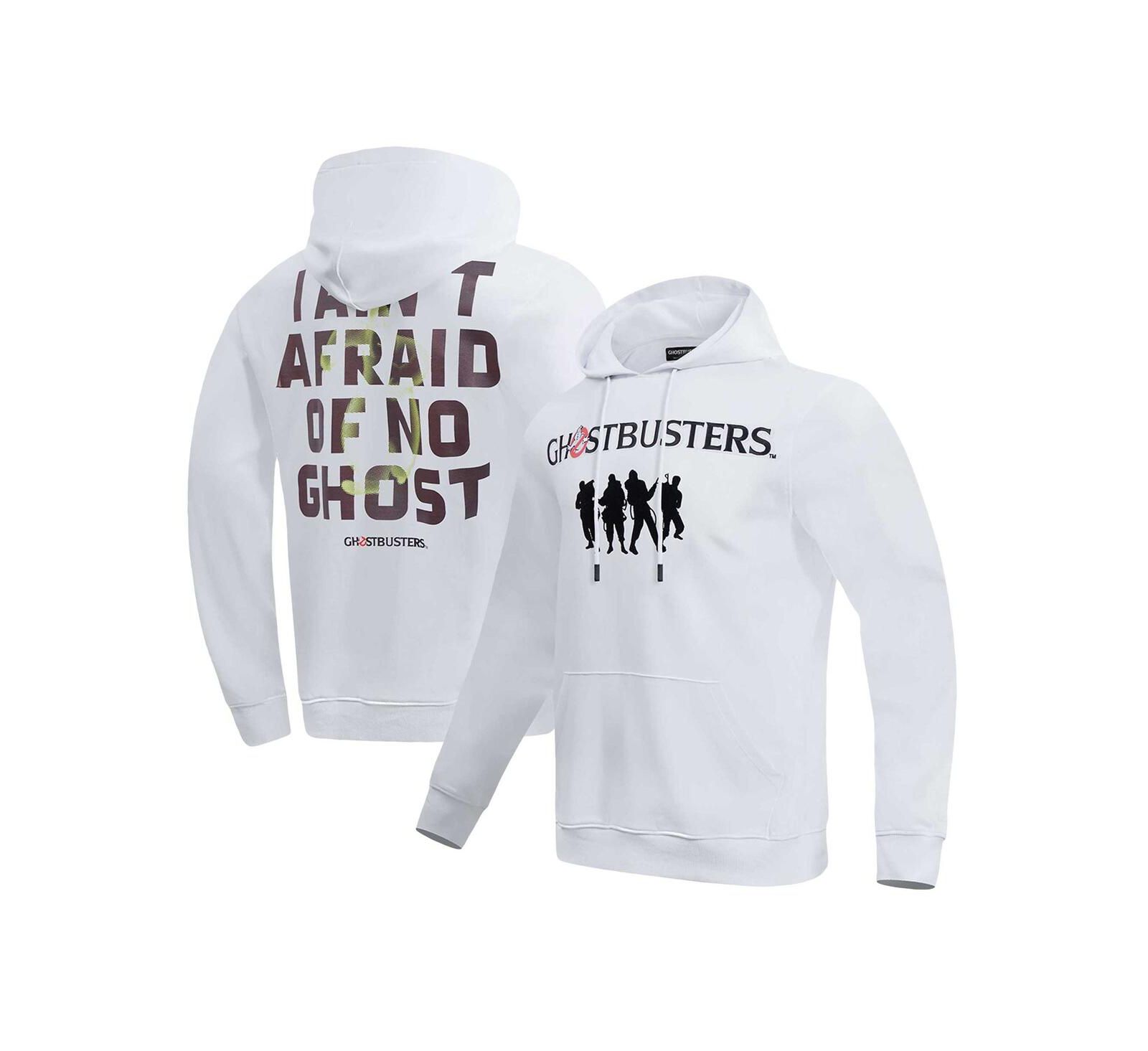 Freeze Max Men's and Women's White Ghostbusters I Ain't Afraid Of No Ghost Pullover Hoodie