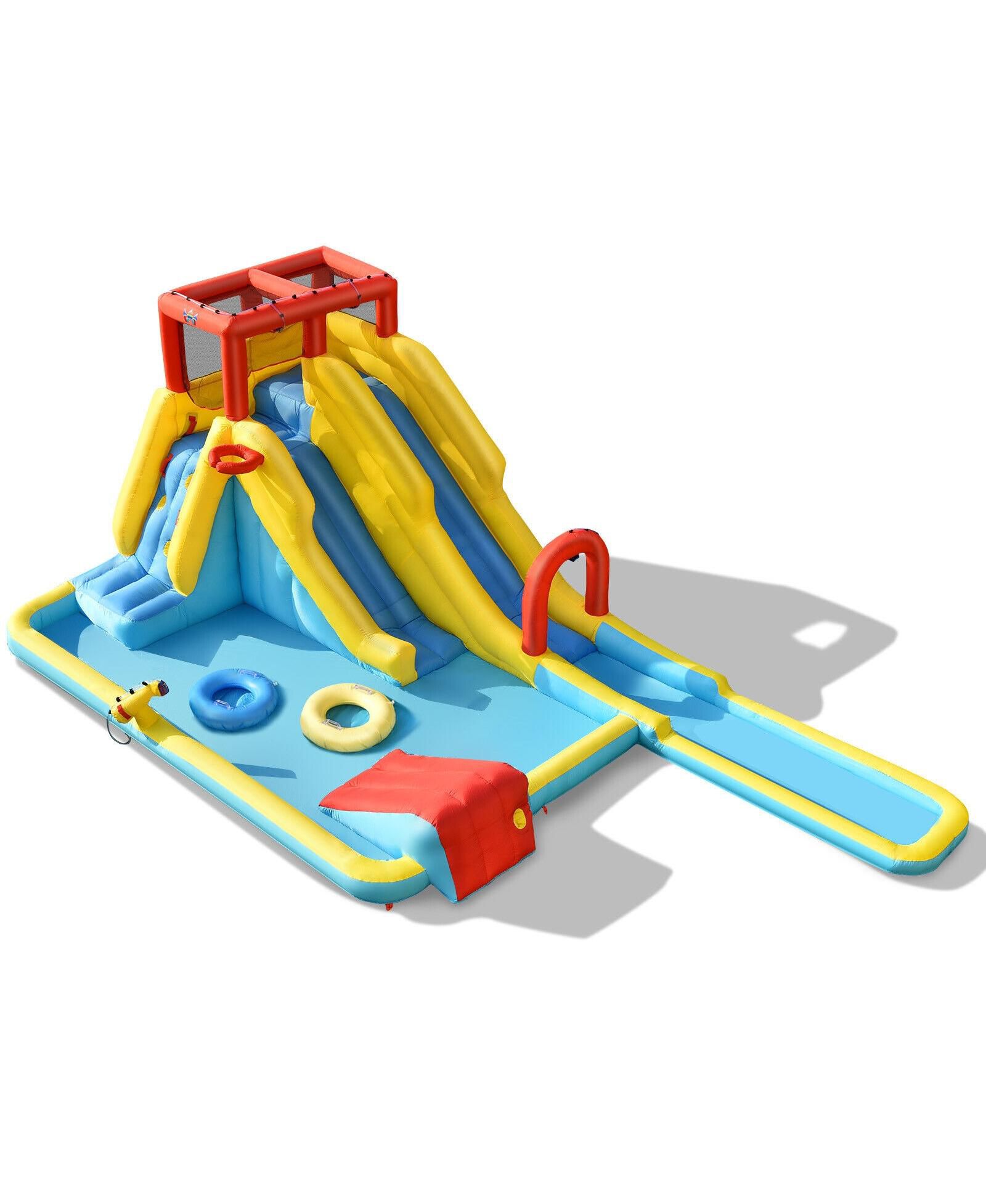 Inflatable Dual Slide Water Park Climbing Bouncer с 735W Air Blower