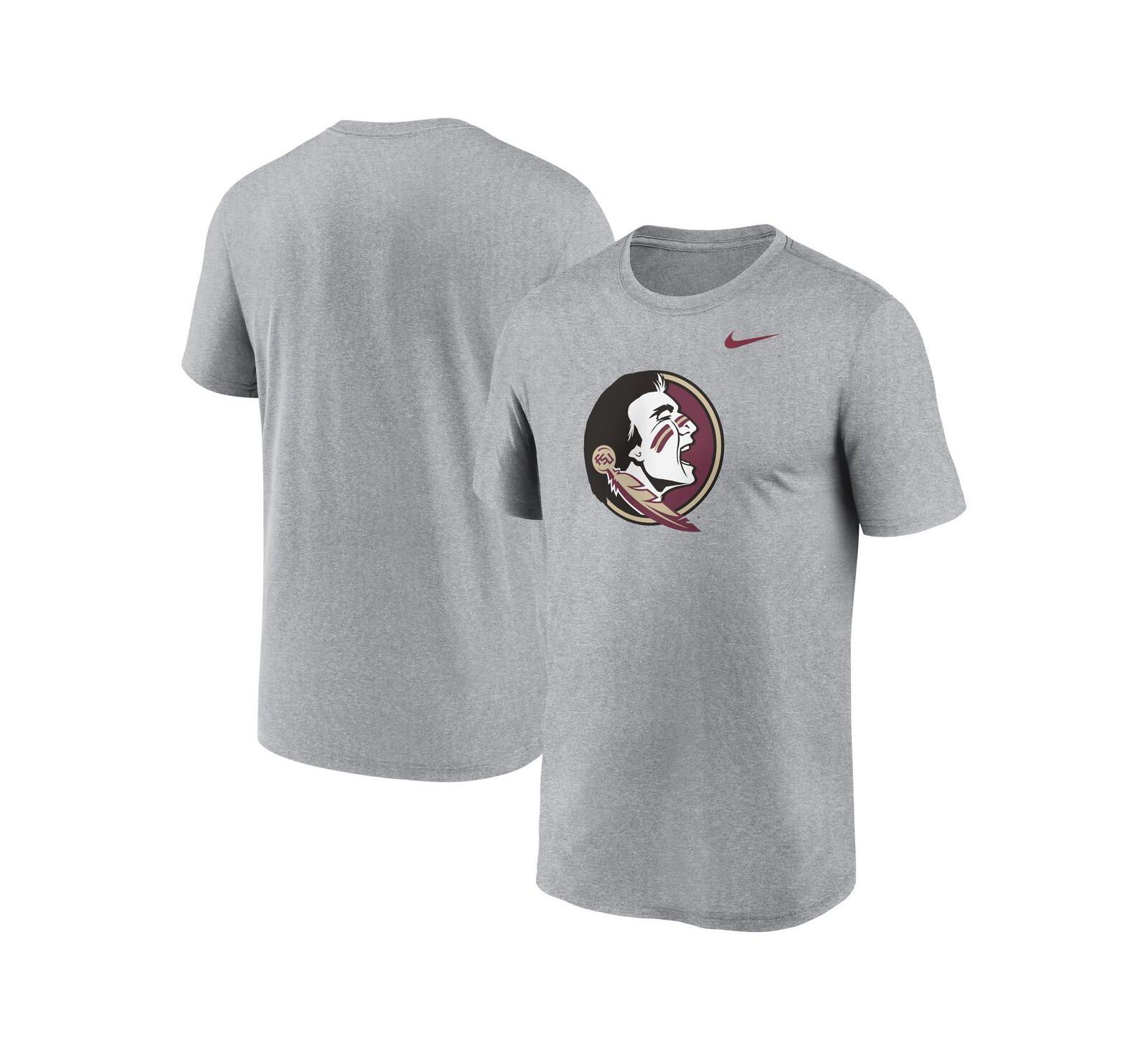 Мужская футболка Nike Florida State Seminoles Primetime Legend Logo серая меланж
