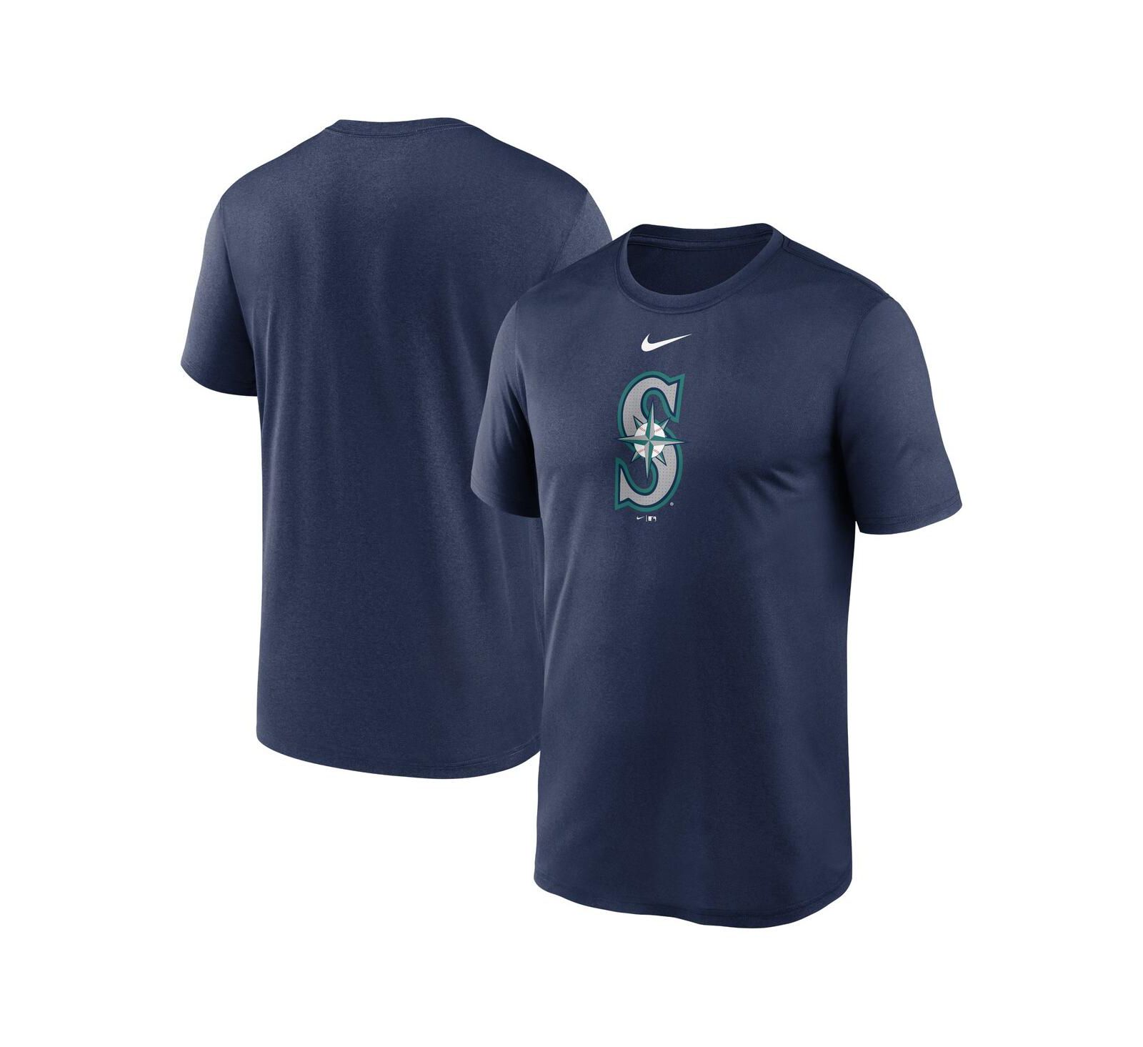 Nike Men's Navy Seattle Mariners Legend Fuse Large Logo Performance T-Shirt