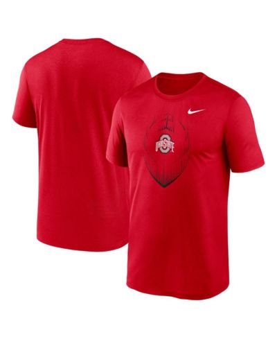 Nike Мужская спортивная футболка Ohio State Buckeyes Primetime Legend Icon, алый цвет