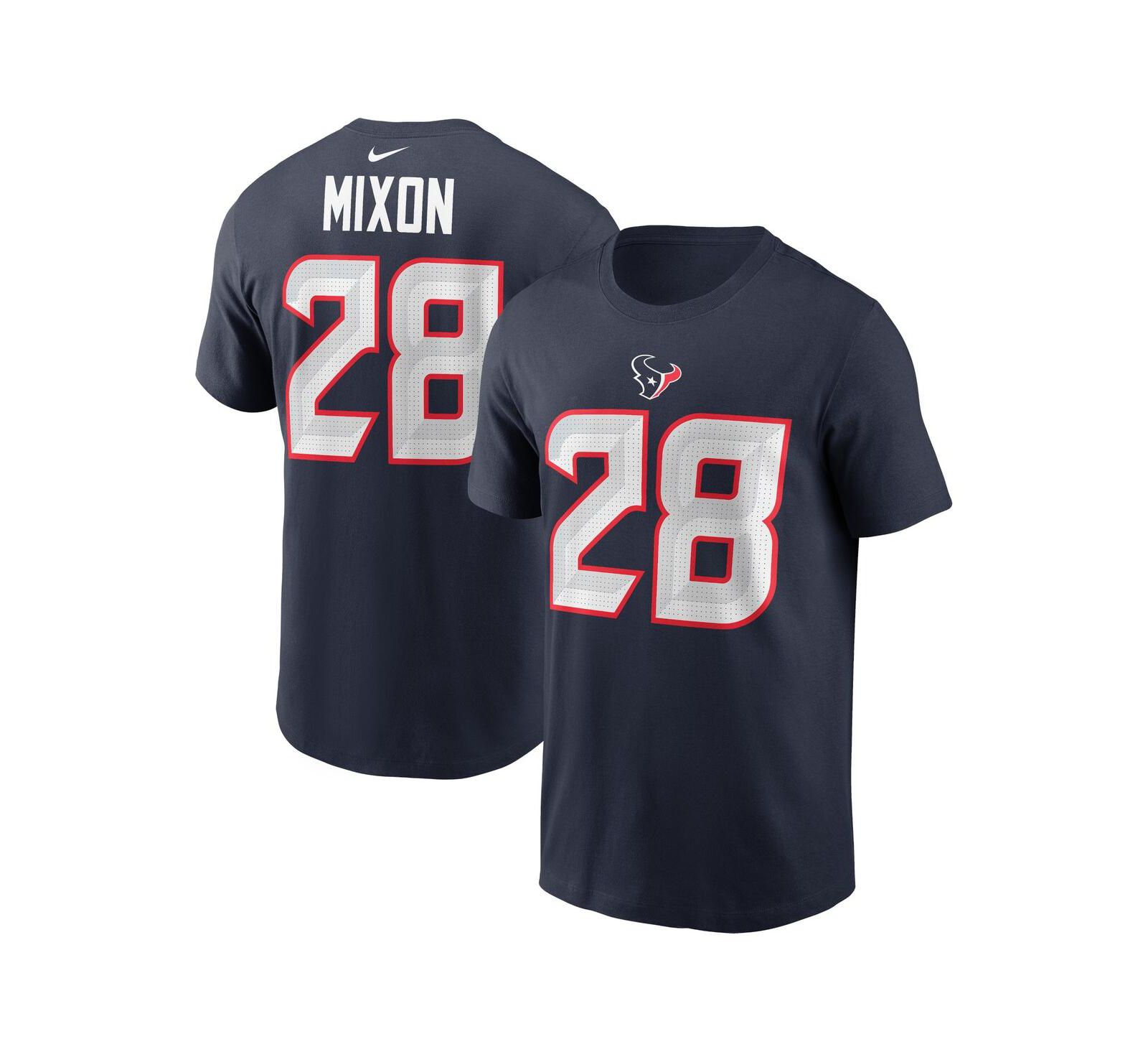 Мужская футболка Nike Joe Mixon Navy Houston Texans Player Name & Number