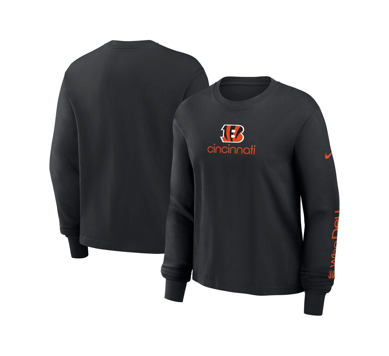 Nike Women's Black Cincinnati Bengals Boxy Long Sleeve T-Shirt