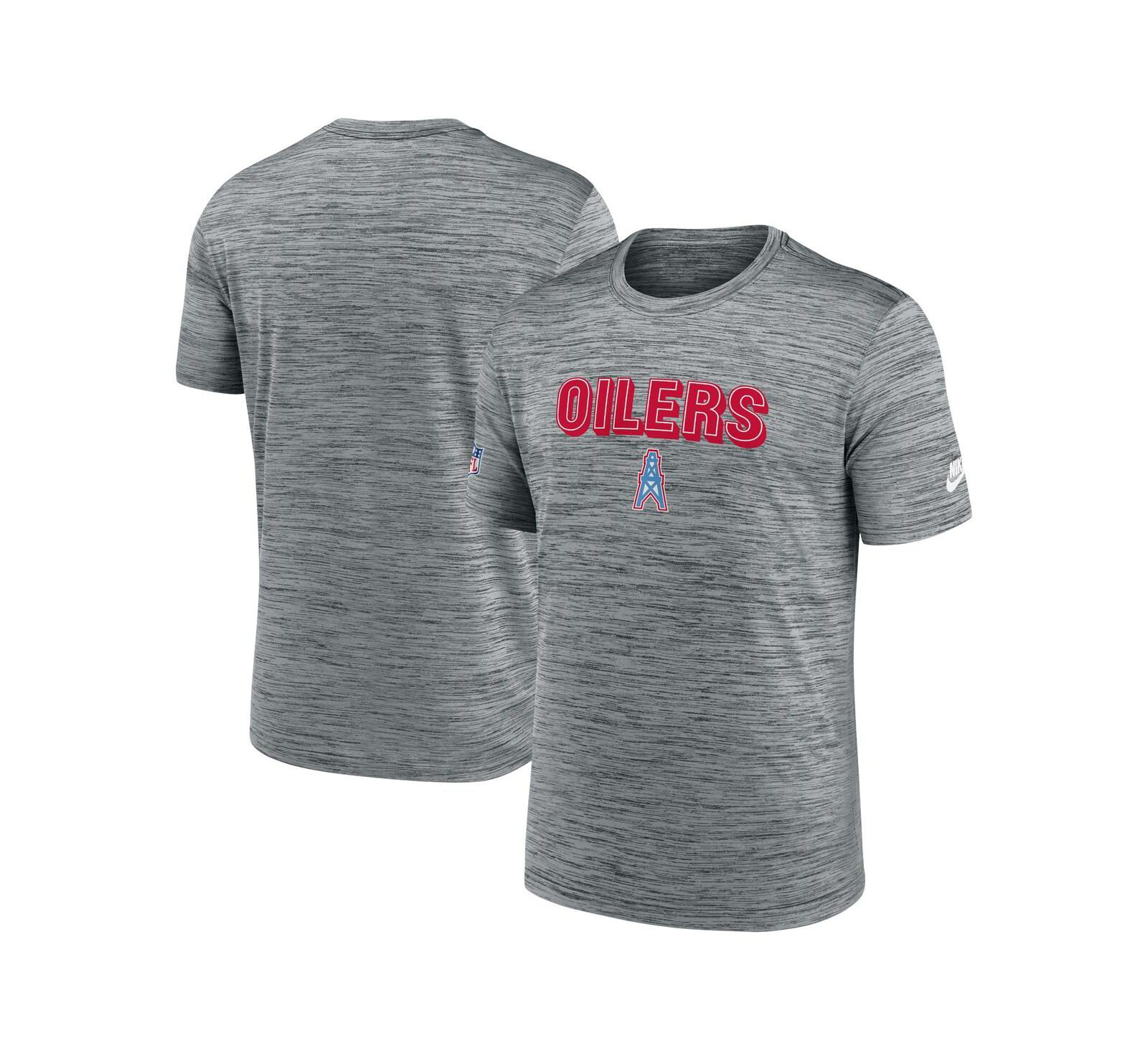 Мужская футболка Nike Gray Tennessee Titans Velocity Oilers Throwbacks