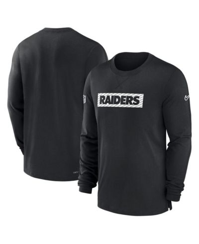 Футболка Nike Men's Black Las Vegas Raiders Sideline Player Performance Long Sleeve T-Shirt