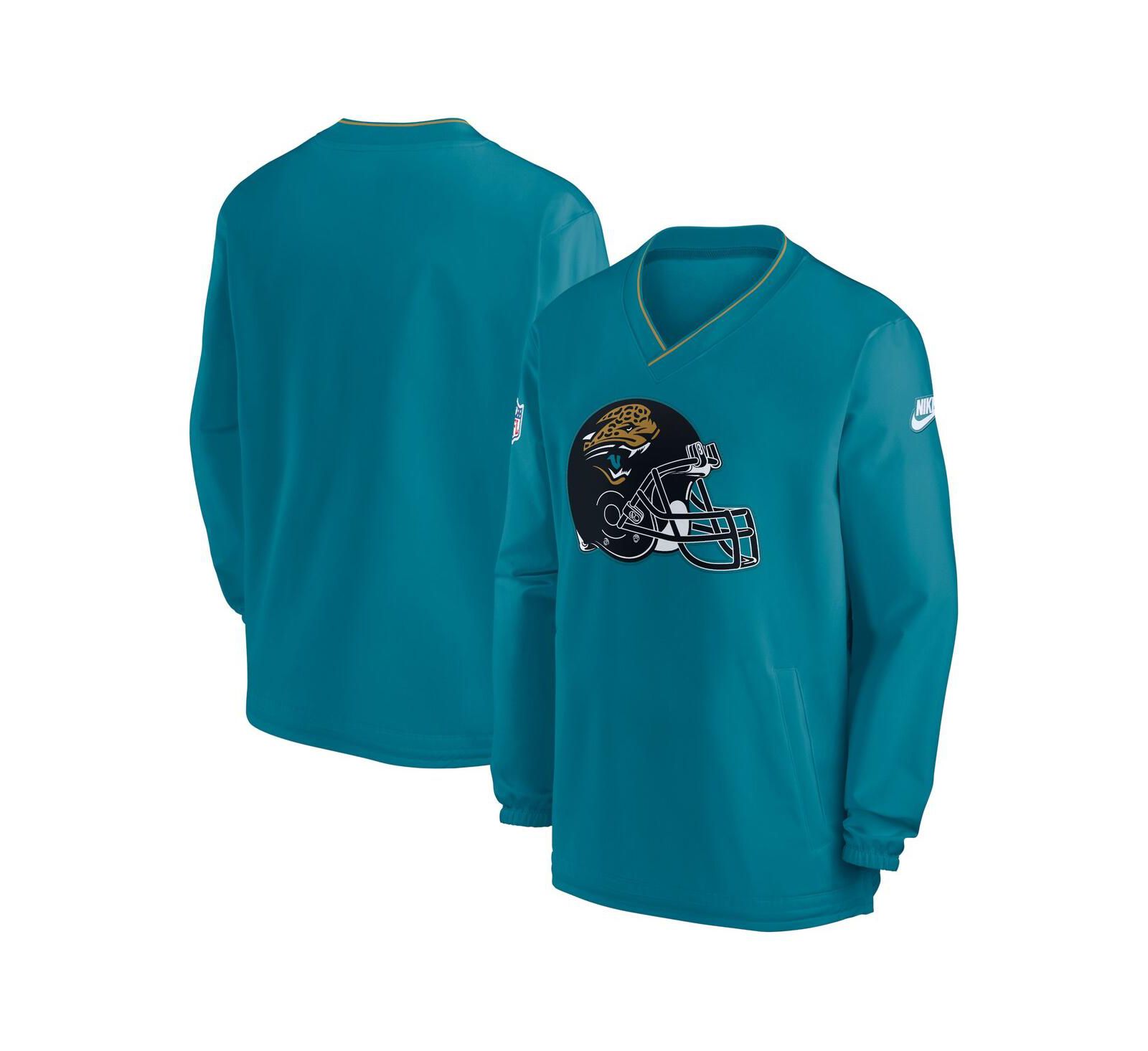 Nike Men's Teal Jacksonville Jaguars Throwback Alternate Logo Pullover Wind Shirt