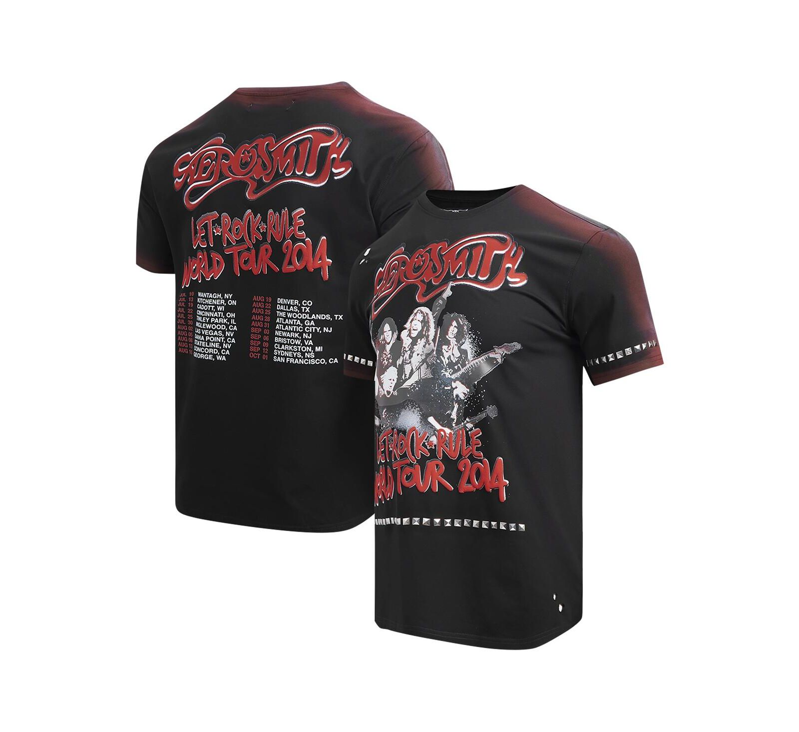 Freeze Max Мужская футболка Aerosmith Let Rock Rule the World Tour, черная