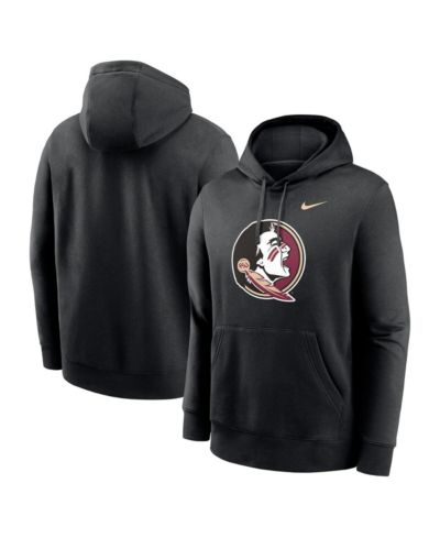 Nike Men's Black Florida State Seminoles Primetime Evergreen Club Fleece Pullover Hoodie