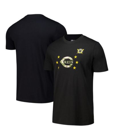 Мужская футболка New Era Black Cincinnati Reds 2024-Armed Forces Day