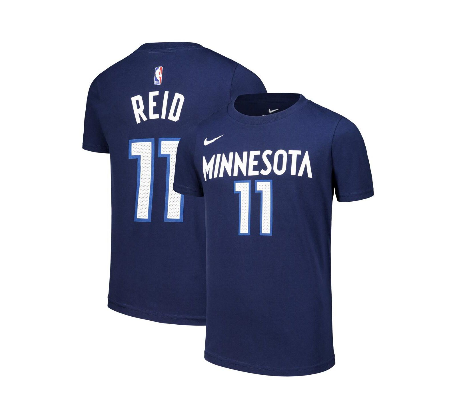Футболка Nike Naz Reid Navy Minnesota Timberwolves Icon Edition для мальчиков и девочек