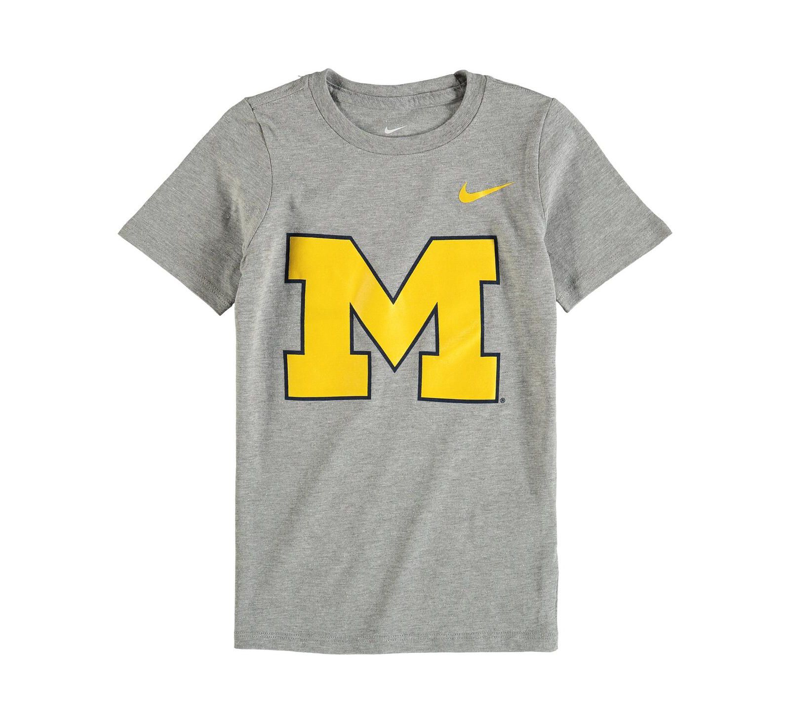 Nike Preschool Charcoal Michigan Wolverines Logo T-Shirt