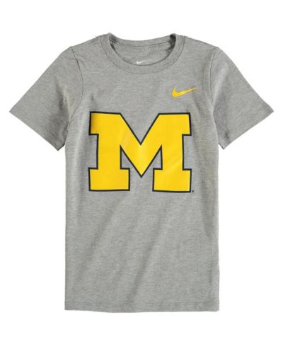 Nike Детская футболка с логотипом Michigan Wolverines, цвет угольный