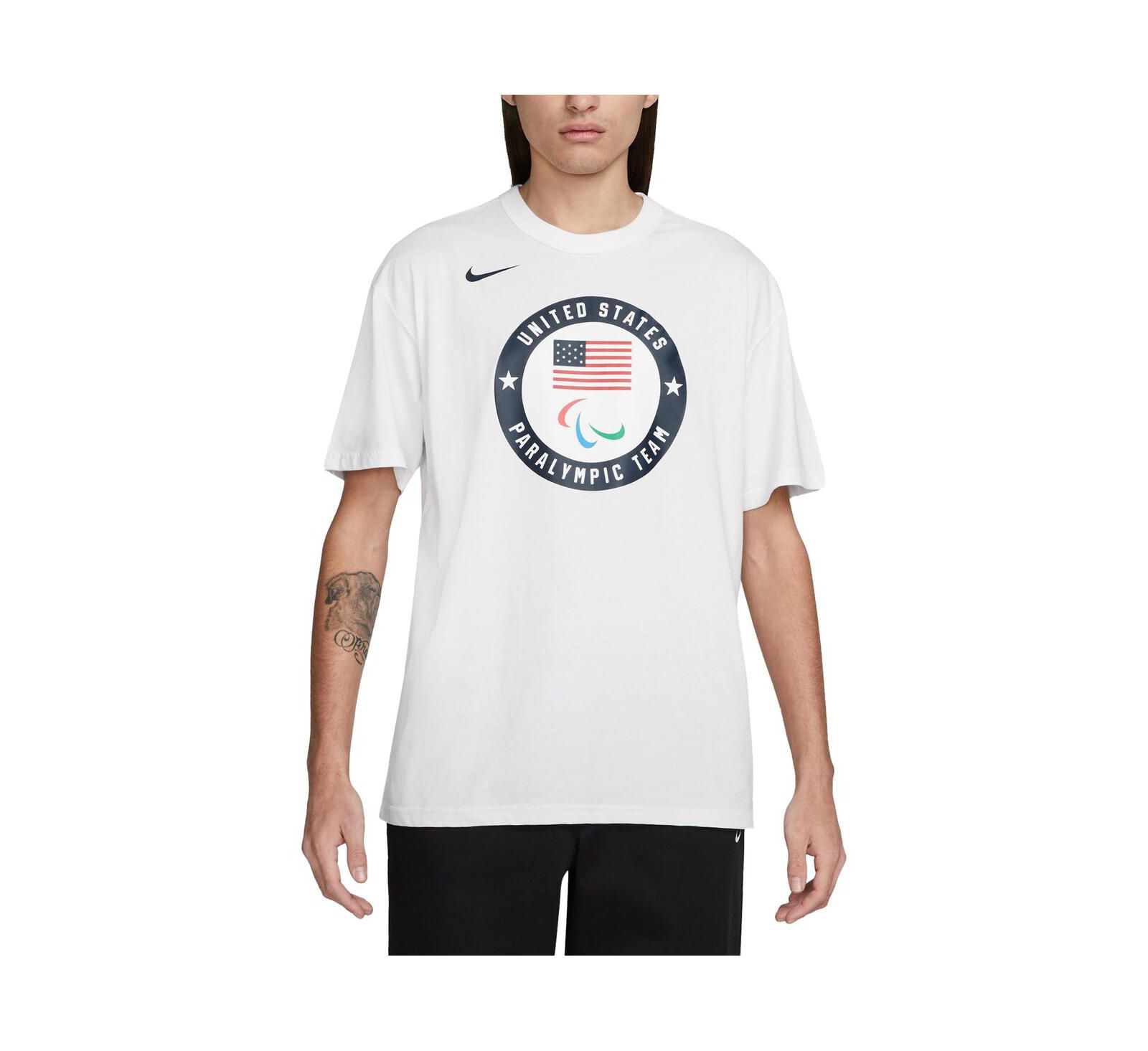 Nike Men's White Team USA 2024 Summer Paralympics Media Day Look Essentials T-Shirt