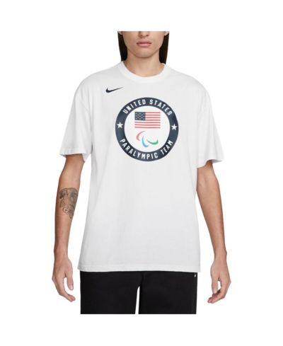 Nike Men's White Team USA 2024 Summer Paralympics Media Day Look Essentials T-Shirt