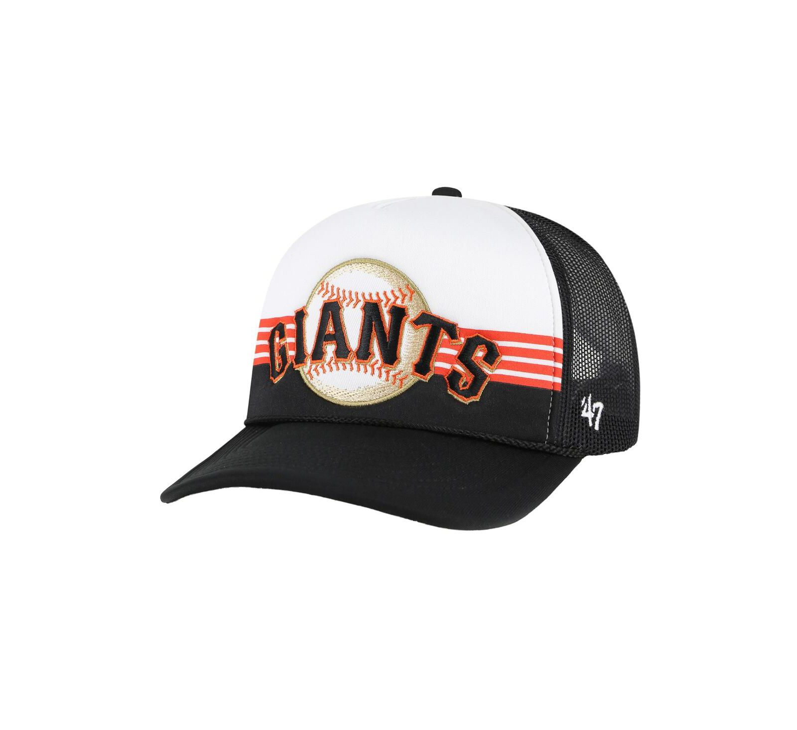 '47 Brand Men's Black San Francisco Giants Lift Off Foam Front Mesh Trucker Adjustable Hat