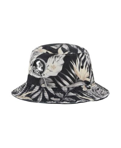 '47 Brand Men's Black Florida State Seminoles Tropicalia Bucket Hat
