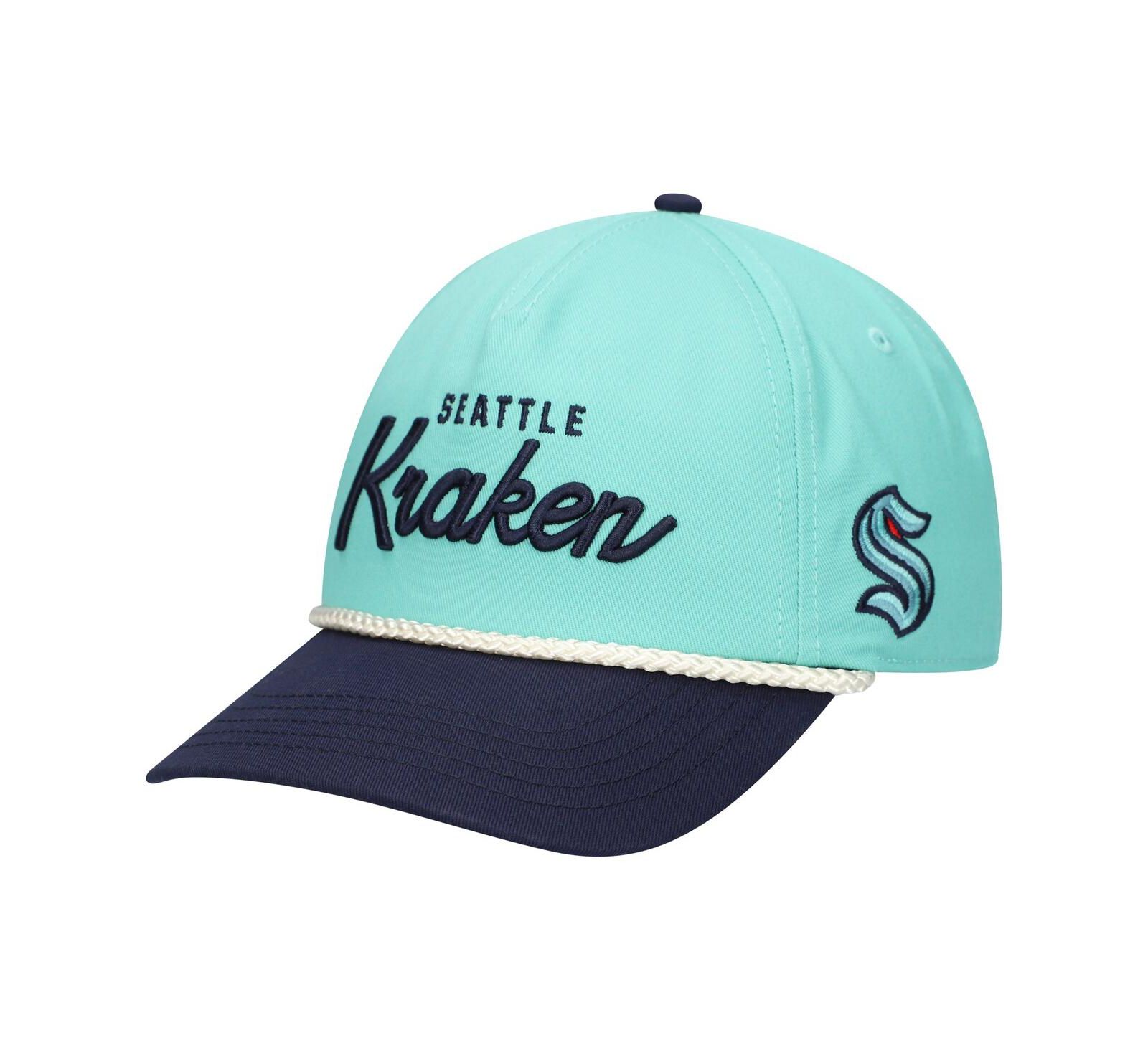 American Needle Men's Light Blue Seattle Kraken Roscoe Washed Twill Adjustable Hat