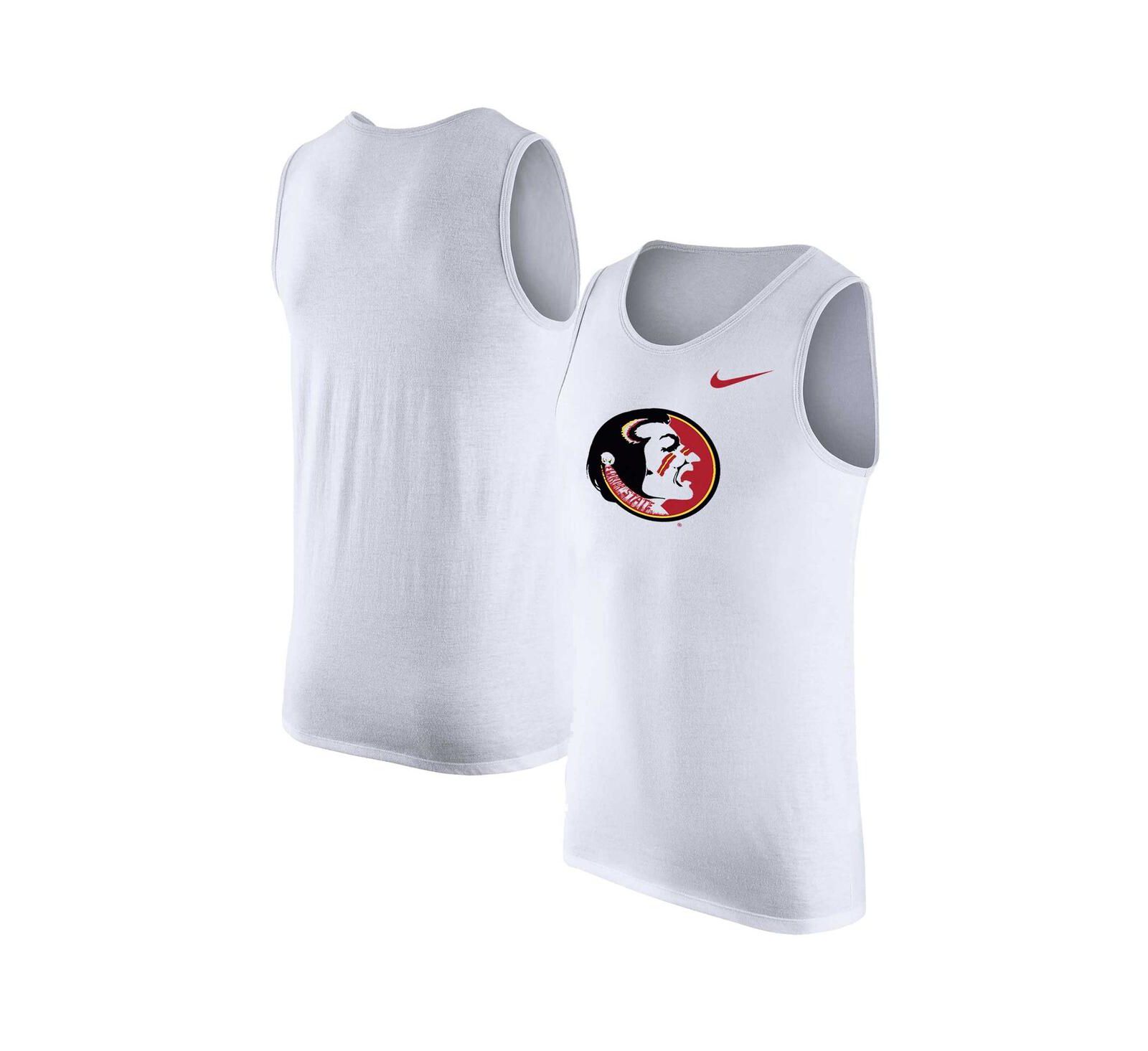 Nike Men's White Florida State Seminoles Vintage-like Logo Performance Tank Top