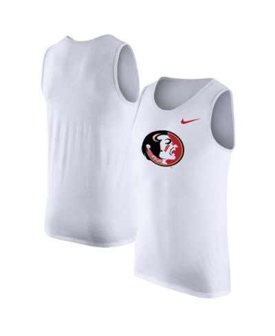 Nike Men's White Florida State Seminoles Vintage-like Logo Performance Tank Top